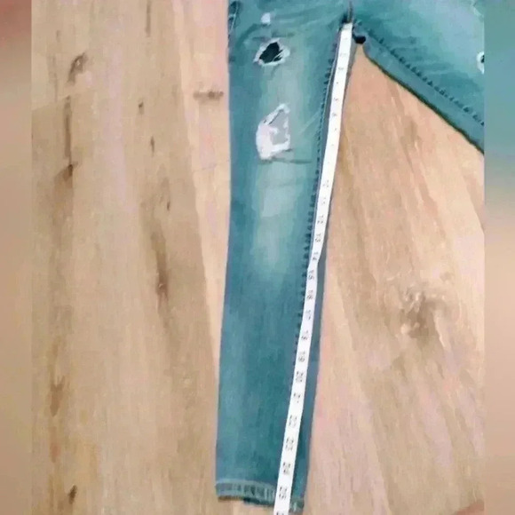 Aeropostale women's size 2 High waisted ankle jeggings holes distressed - Picture 7 of 9